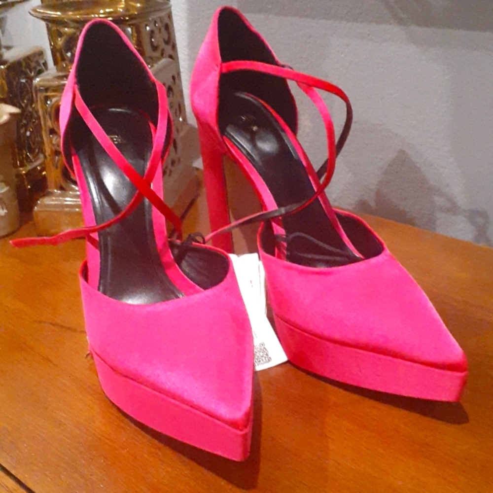 ZARA hot pink platforms